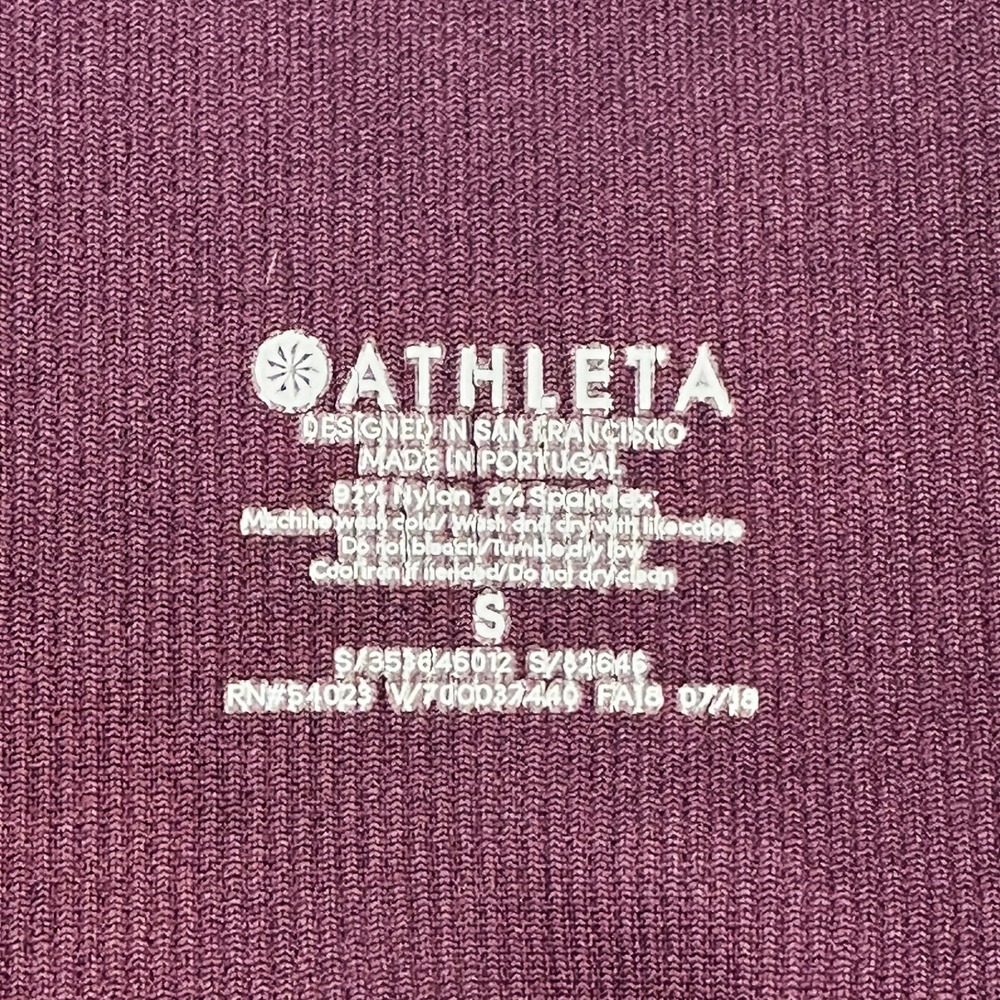 ATHLETA High Rise Mesh Cut Out Leggings • Small • maroon, burgundy - Picture 5 of 6